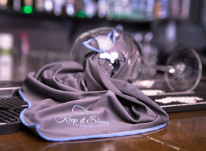 lint-free wine glass polishing cloth"