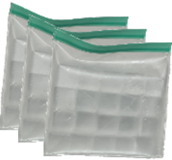 Ice Storage Bag PEVA Sealable Bag Designed for Clear Ice Cubes and Spheres Fresh Shut PEVA Bags 3 PACK