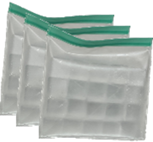 Ice Storage Bag PEVA Sealable Bag Designed for Clear Ice Cubes and Spheres Fresh Shut PEVA Bags 3 PACK