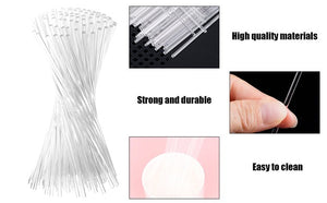 100 Clear Swizzle Sticks Cocktail Stirrers