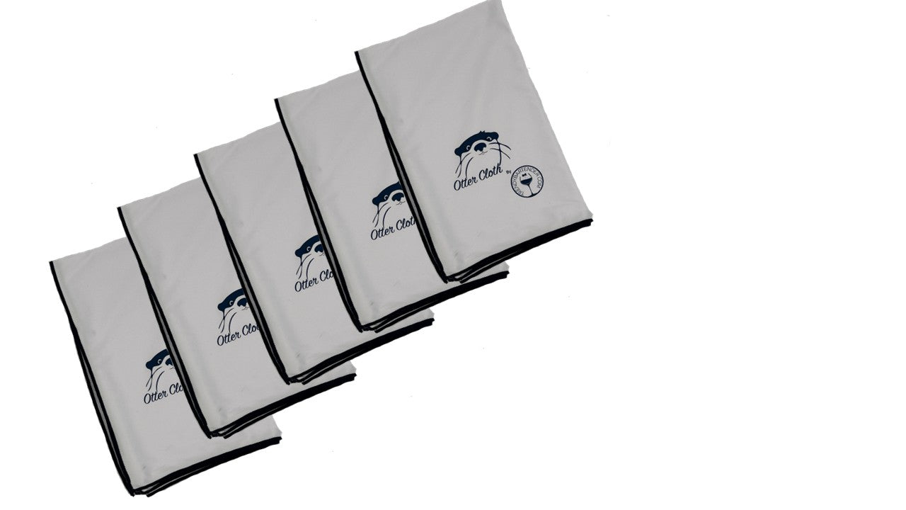 ultimate microfiber glass polishing cloth 5 Pack – 25x20 inch white