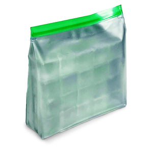 3 PACK Fresh Shut PEVA Bags for ICE Snacks Fruit Kitchen Storage Reusable Large Capacity Free Standing Flat Bottom 3 Pack