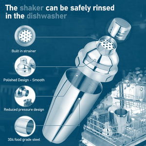 Standard Stainless Steel Cobbler Shaker Mixing Tin