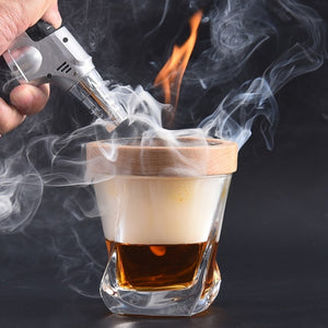 Whiskey Cocktail Kit with Torch and 4 Tins Flavored Wood Chips Cocktail Smoker Infuser Kit, Old Fashioned Drink Smoker Kit