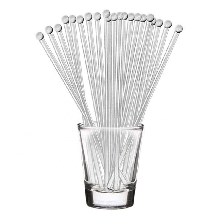 100 Clear Swizzle Sticks Cocktail Stirrers