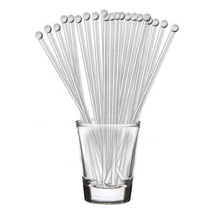 100 Clear Swizzle Sticks Cocktail Stirrers