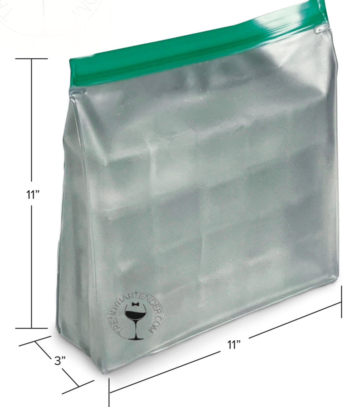 Ice Storage Bag PEVA Sealable Bag Designed for Clear Ice Cubes and Spheres Fresh Shut PEVA Bags 3 PACK